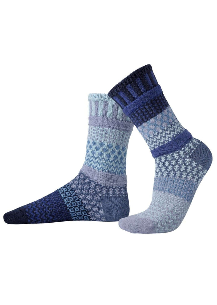 Solmate Socks Horizon Knitted Crew Socks Proudly Made USA | These socks are delightfully mismatched &amp; so very comfortable. American Made Clothing