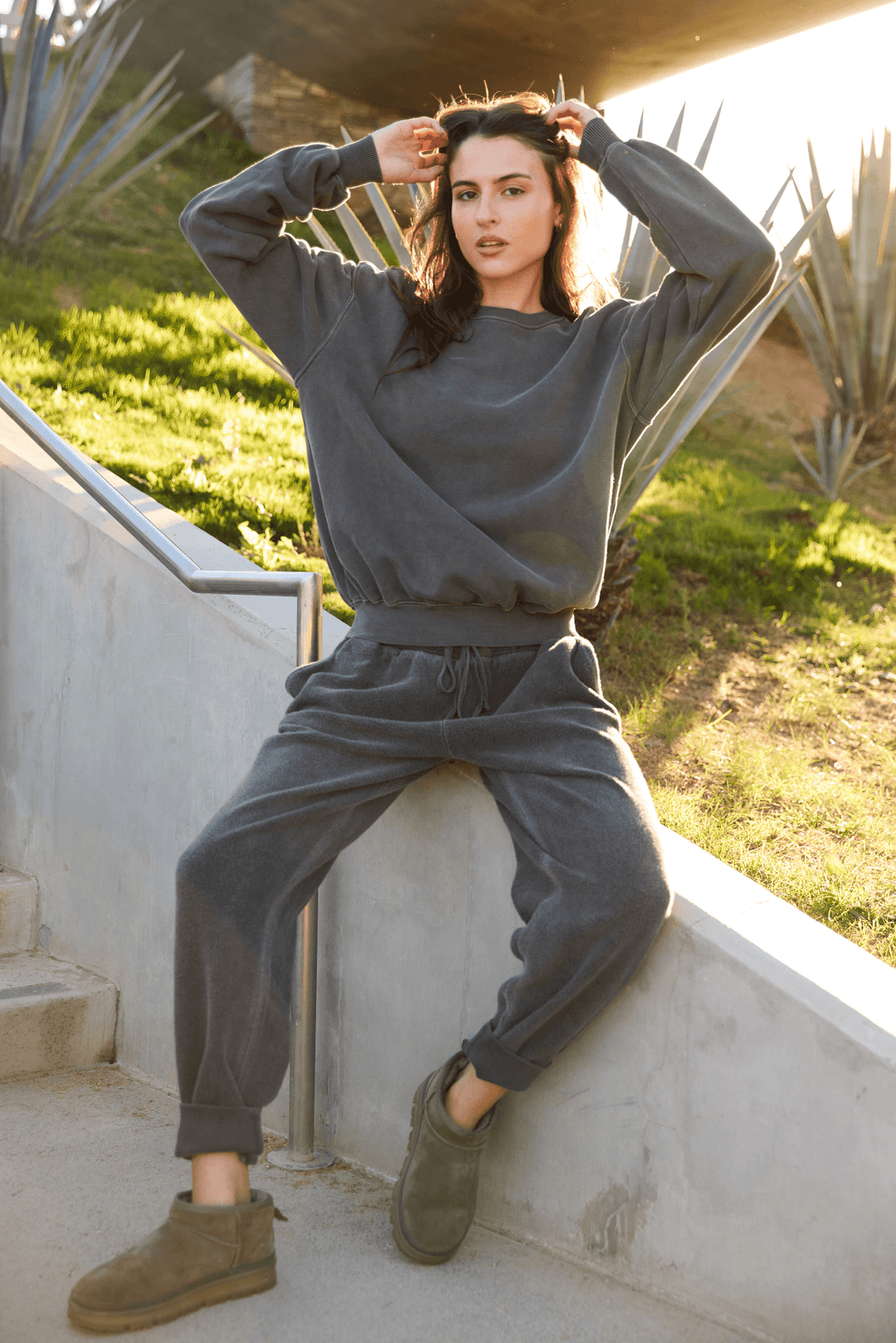 The Organic Sweatshirt by People of Leisure — 100% organic cotton, relaxed cozy fit. Ethically made in LA. Sizes XS–XL