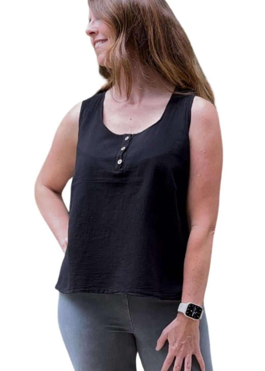 Cotton Wardrobe Essential Sleeveless Top - Clearance Final Sale