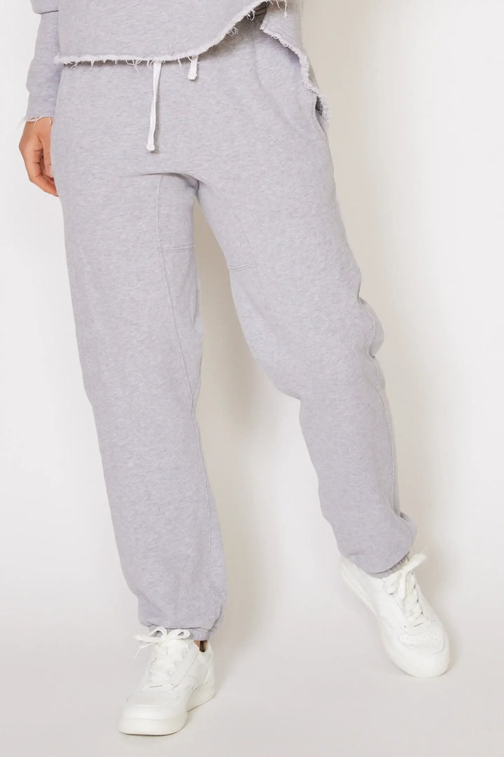 People of Leisure - Cruz Sweatpants - In a versatile heather gray, these comfort fit pants are the trusty sidekick for your daily grind or your lazy Sundays – ethically sourced, locally made, and upcycled with heart right in LA&