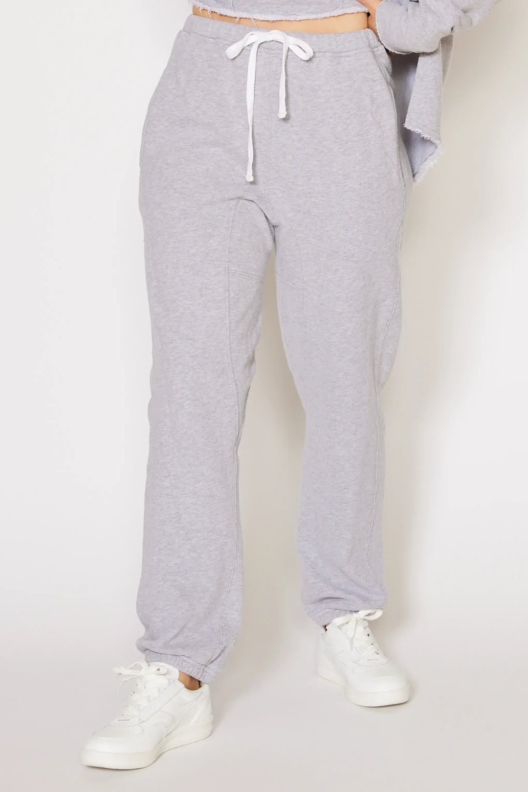 People of Leisure - Cruz Sweatpants - In a versatile heather gray, these comfort fit pants are the trusty sidekick for your daily grind or your lazy Sundays – ethically sourced, locally made, and upcycled with heart right in LA&