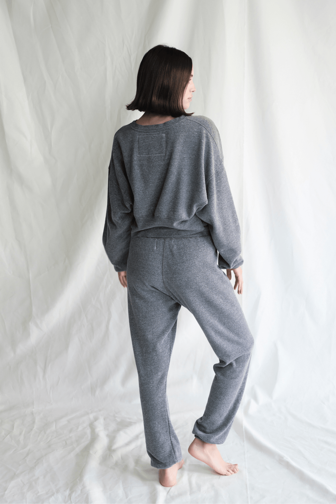 The New Varsity Pants by People of Leisure — cozy fleece joggers in a relaxed fit. Ethically made in LA. Sizes XS–XL