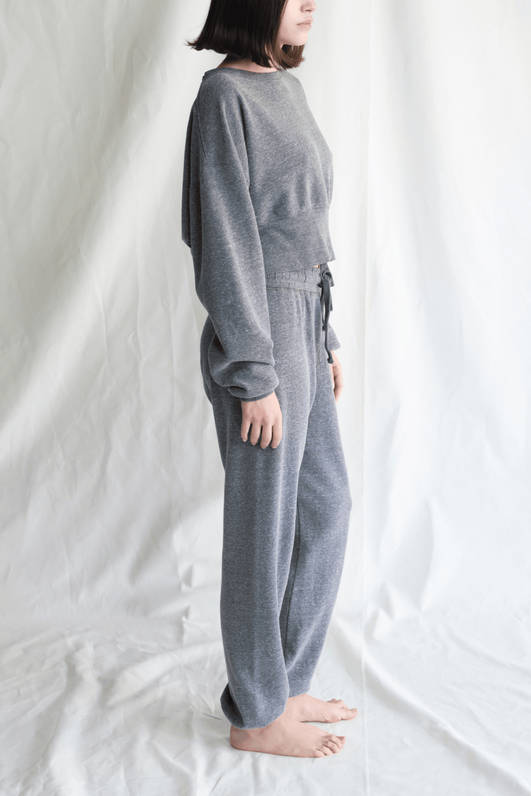 The New Varsity Pants by People of Leisure — cozy fleece joggers in a relaxed fit. Ethically made in LA. Sizes XS–XL