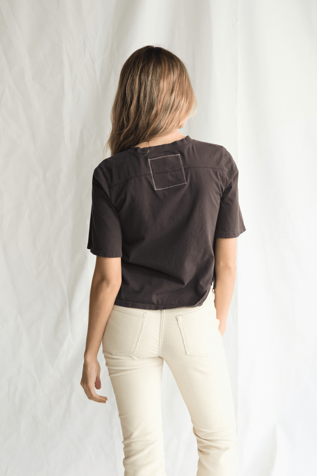 Willie Nelson I Love Texas Top by People of Leisure — 100% cotton graphic tee in Vintage Black. Made in LA. Sizes XS–X