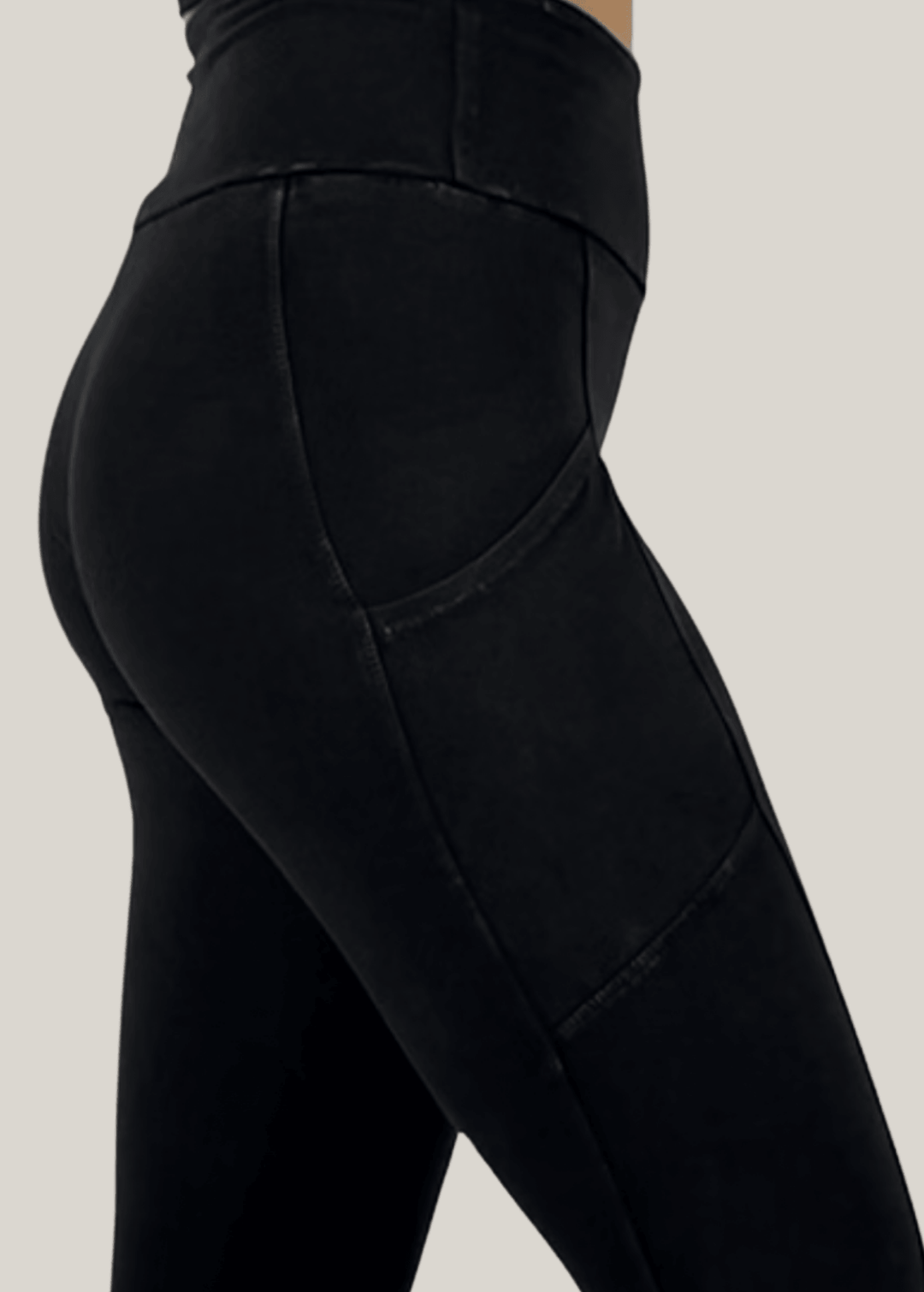 Plano Perfect Fit Pocket Leggings (Black Denim)