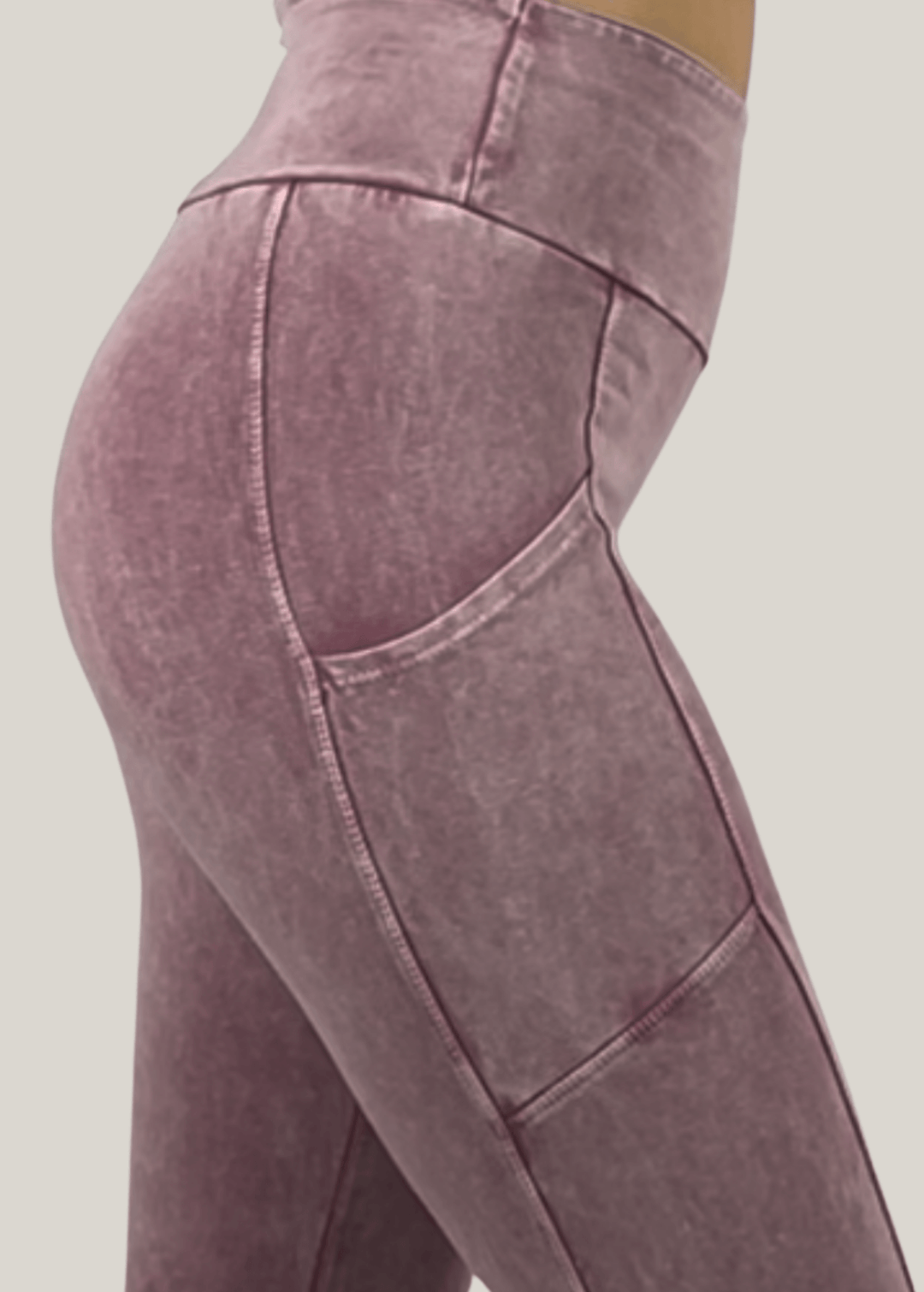 Plano Perfect Fit Pocket Leggings (Mauve Denim)