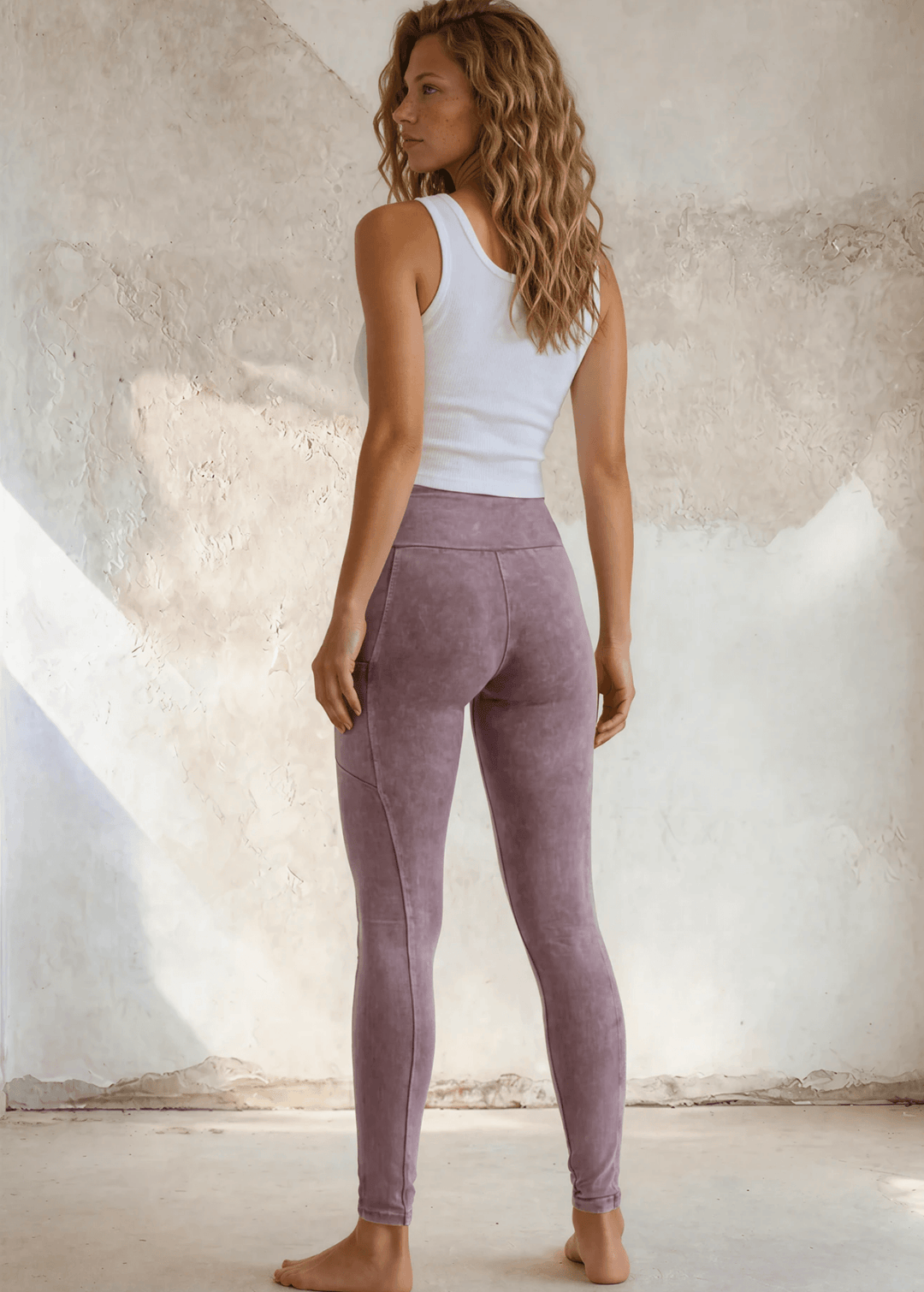 Plano Perfect Fit Pocket Leggings (Mauve Denim)