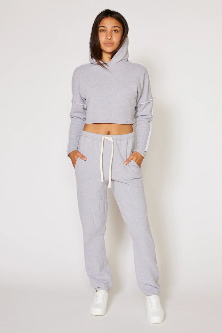 People of Leisure - Cruz Sweatpants - In a versatile heather gray, these comfort fit pants are the trusty sidekick for your daily grind or your lazy Sundays – ethically sourced, locally made, and upcycled with heart right in LA&