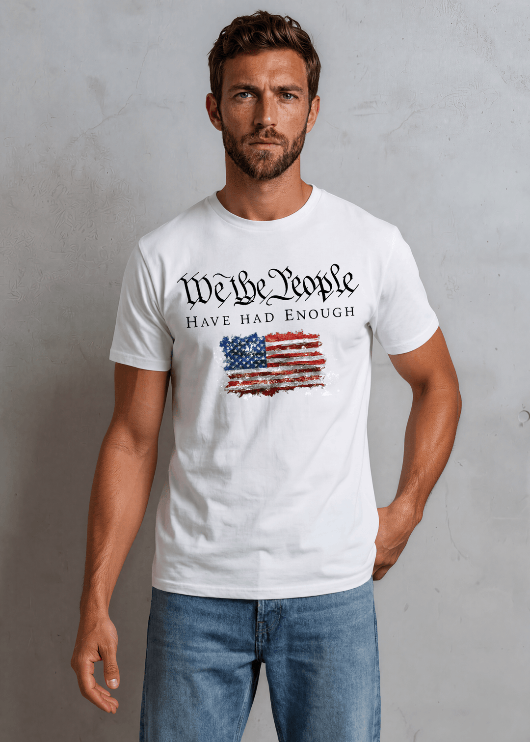 We The People Graphic White T-Shirt Made in USA