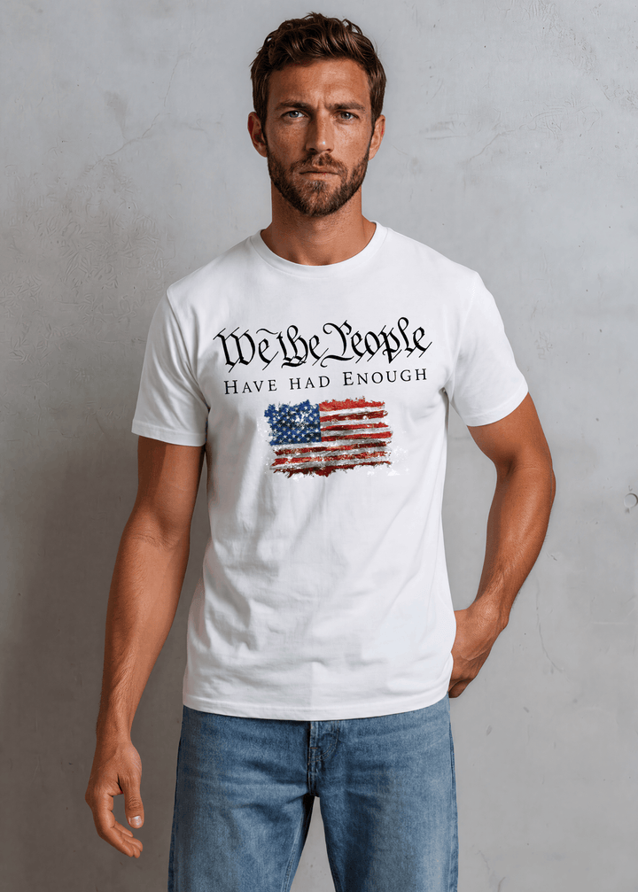 We The People Graphic White T-Shirt Made in USA