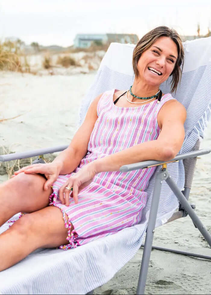Shop the Beachables Solid 3-in-1 Turkish Cotton Beach Bag – converts from bag to towel to chair cover. Sand-resistant, quick-dry, machine washable. Made in USA.