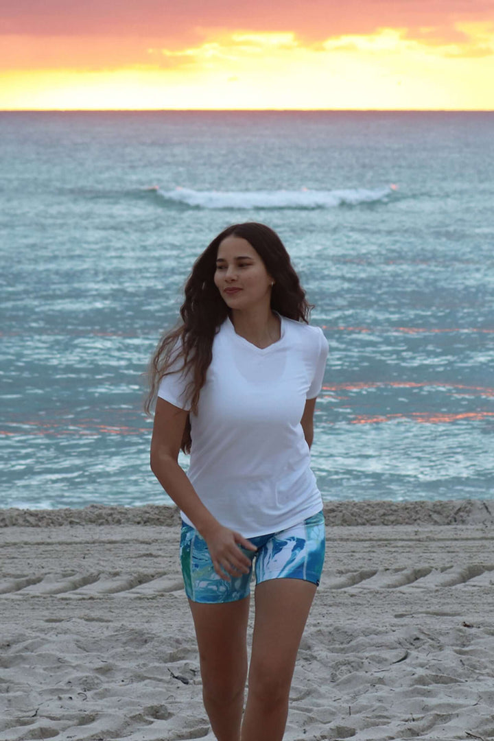 Shop Eco-TechFlex Pocketed Shorts by WSI Sportswear — 4-way stretch, wicking, anti-microbial, side pockets, 5.5" inseam. Sizes XS–XL.