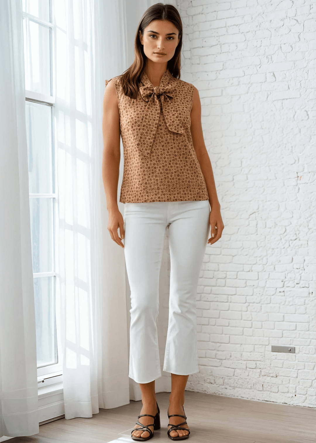 Vintage Style Tops This top is for the vintage lover at heart! Now available in our Paw print. This 100% cotton top features bust darts for a flattering silhouette, a side zippered closure for ease of wear, and an oversized bow at the neckline for that perfect 1950&
