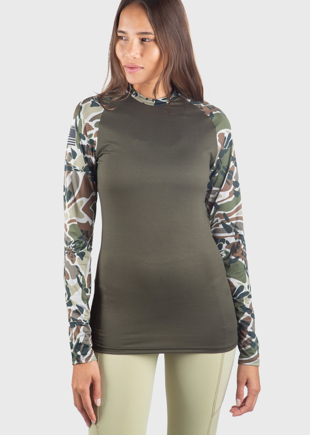 SoftTECH™ OLIVE PRYM1 OS CAMO Mesh Long Sleeve