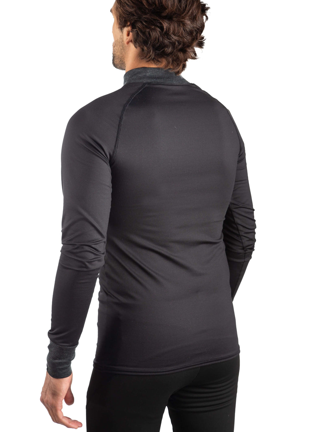 Made in USA WSI Sportswear Men's HEATR® Volt Long Sleeve Base Layer Shirt in Black, New and improved HEATR® is equipped with more stretch and durability! Form Fit Base layer, Thumbholes, Will keep you warm even in temperatures from -10° to 60° F HEATR® is built around the neck and wrists for enhanced warmth without bulk ProWikMax™ integrated in the core and arms to help enhance wicking and venting capabilities. 4 way stretch for flexibility, durability, and comfort 