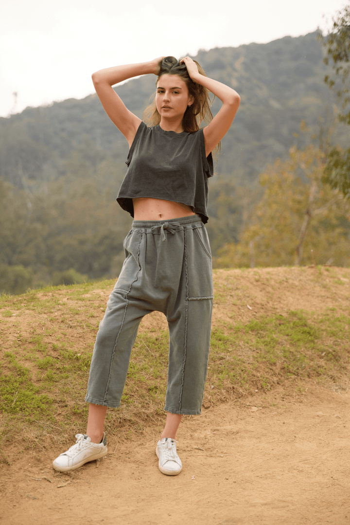 Ana Tank by People of Leisure — 100% organic cotton, relaxed fit, sleeveless in 6 colors. Ethically made in LA. Sizes XS–XL.