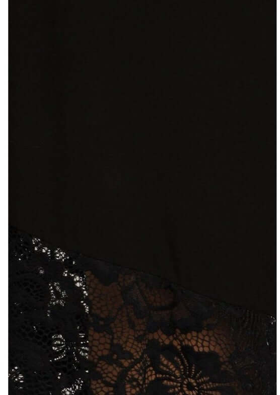 USA Made Plus Size Black Capri Gaucho Wide Leg Pants with Lace Hem, Soft Stretchy Material | Classy Cozy Cool Women&