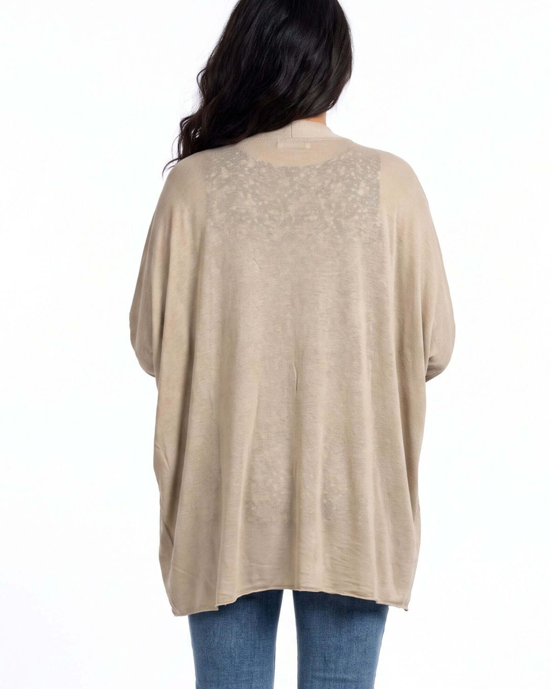 Semi-Sheer Mesh Accent Cardigan