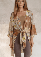 Farrah Floral Patchwork Kimono Cardigan