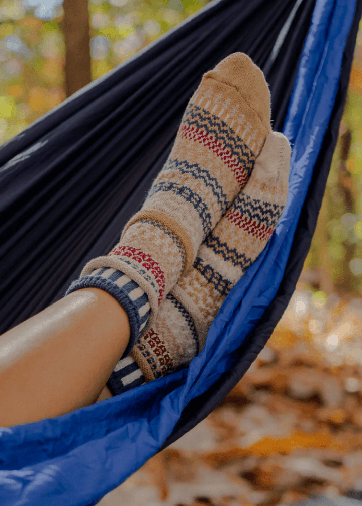 Solmate BATEAU MOUCHE Knitted Crew Socks Proudly Made USA | These socks are delightfully mismatched &amp; so very comfortable.  Classy Cozy Cool Women&