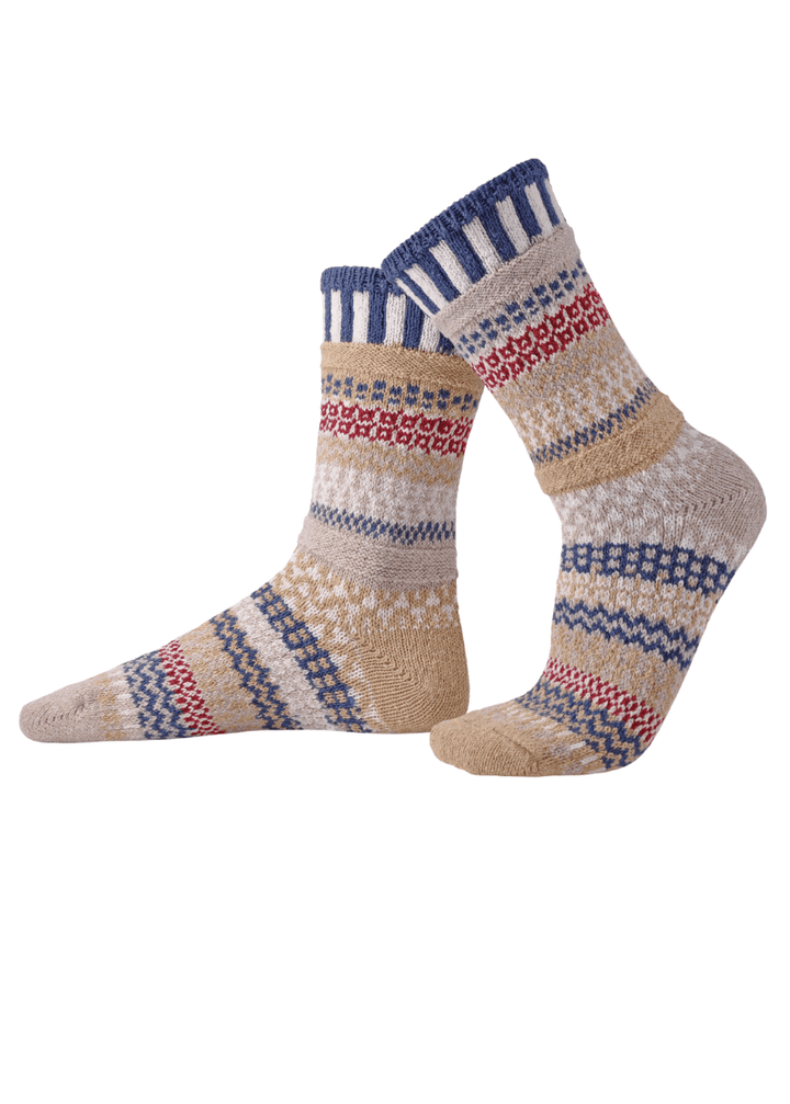 Solmate BATEAU MOUCHE Knitted Crew Socks Proudly Made USA | These socks are delightfully mismatched &amp; so very comfortable.  Classy Cozy Cool Women&