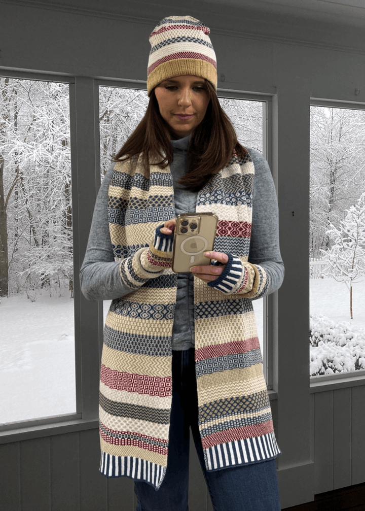 Solmate BATEAU MOUCHE Knitted Beanie Hat with With an Array of Bright Colors | Made in USA | Classy Cozy Cool Women&