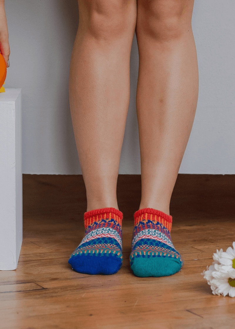 Solmate CAYANNE Knitted Ankle Socks Proudly Made USA | These socks are delightfully mismatched &amp; so very comfortable. Classy Cozy Cool Women&
