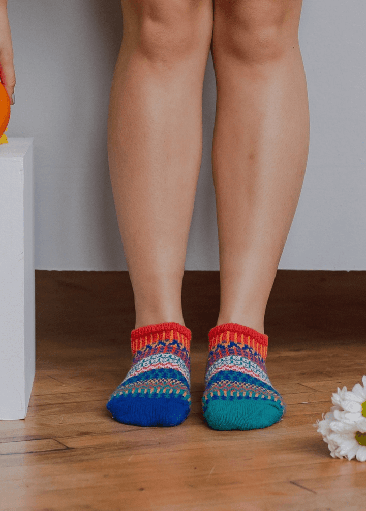 Solmate CAYANNE Knitted Ankle Socks Proudly Made USA | These socks are delightfully mismatched &amp; so very comfortable. Classy Cozy Cool Women&