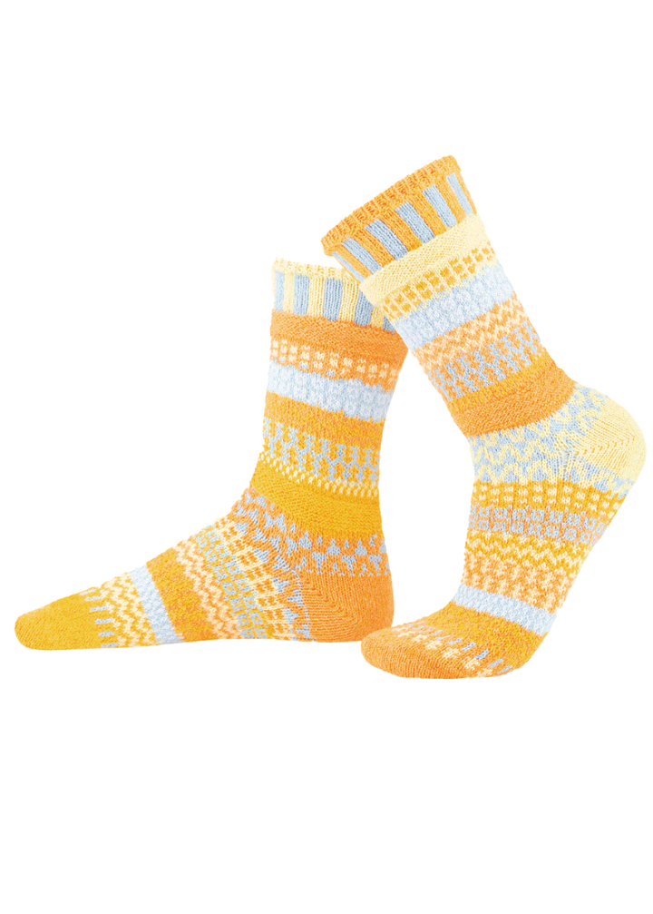 Made with Love in the USA, Solmate CLEMENTINE Knitted Crew Socks are delightfully mismatched &amp; so very cozy and comfortable.  Classy Cozy Cool Women&