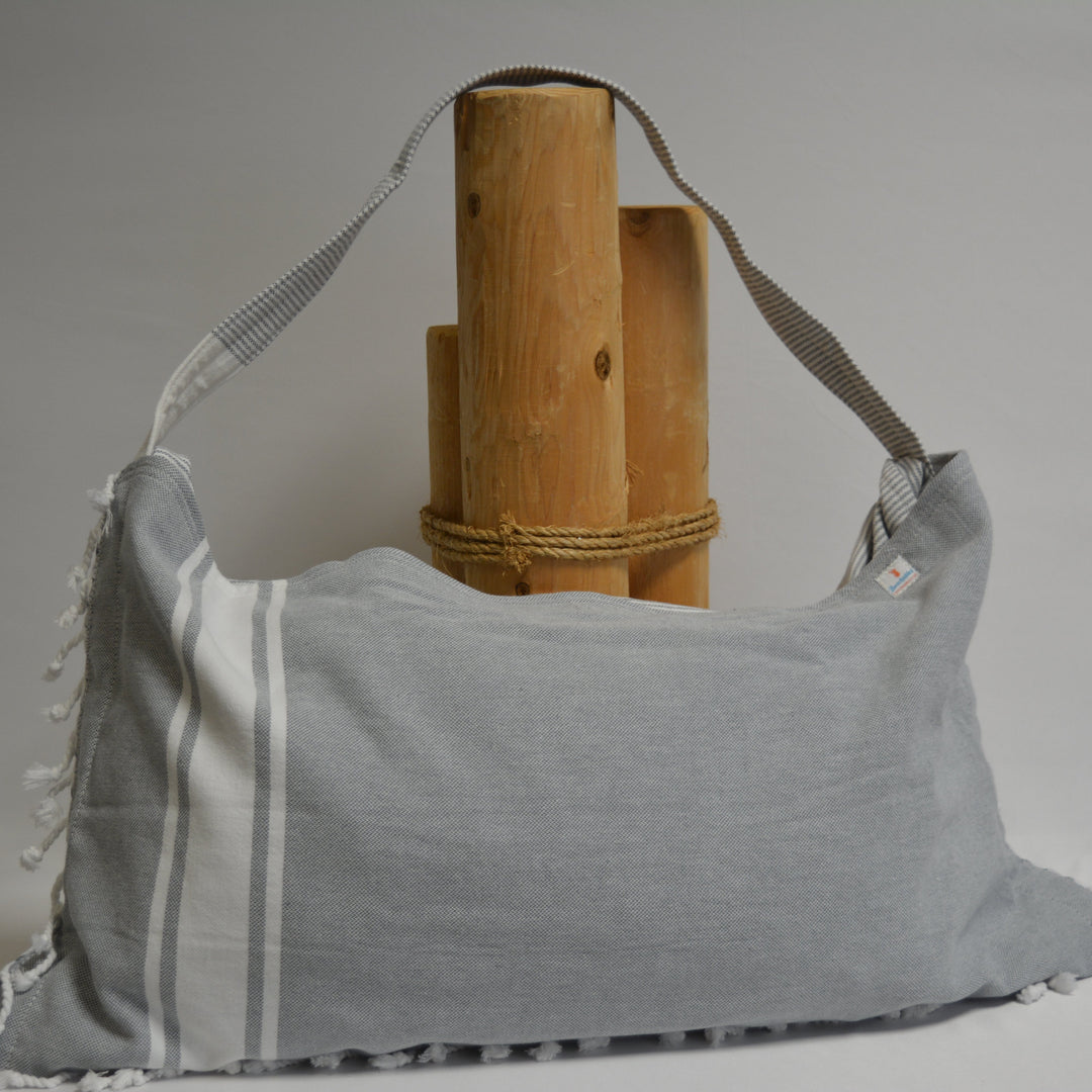Solid 3‑in‑1 Turkish Cotton Beach Bag