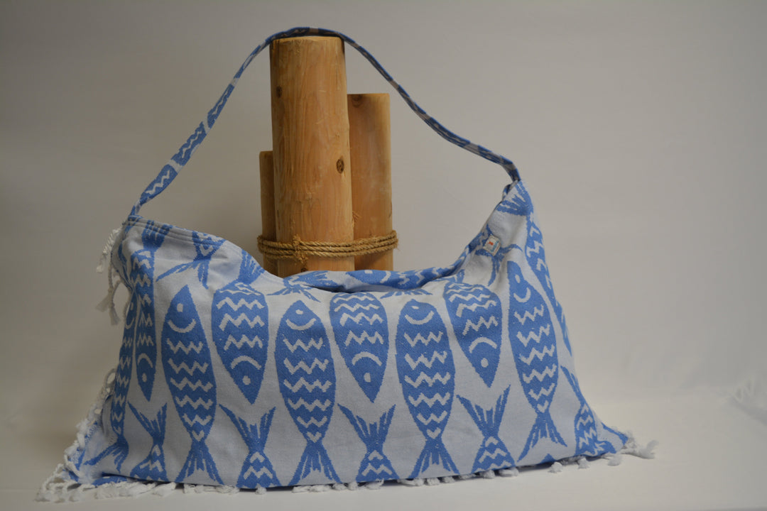 Solid 3‑in‑1 Turkish Cotton Beach Bag