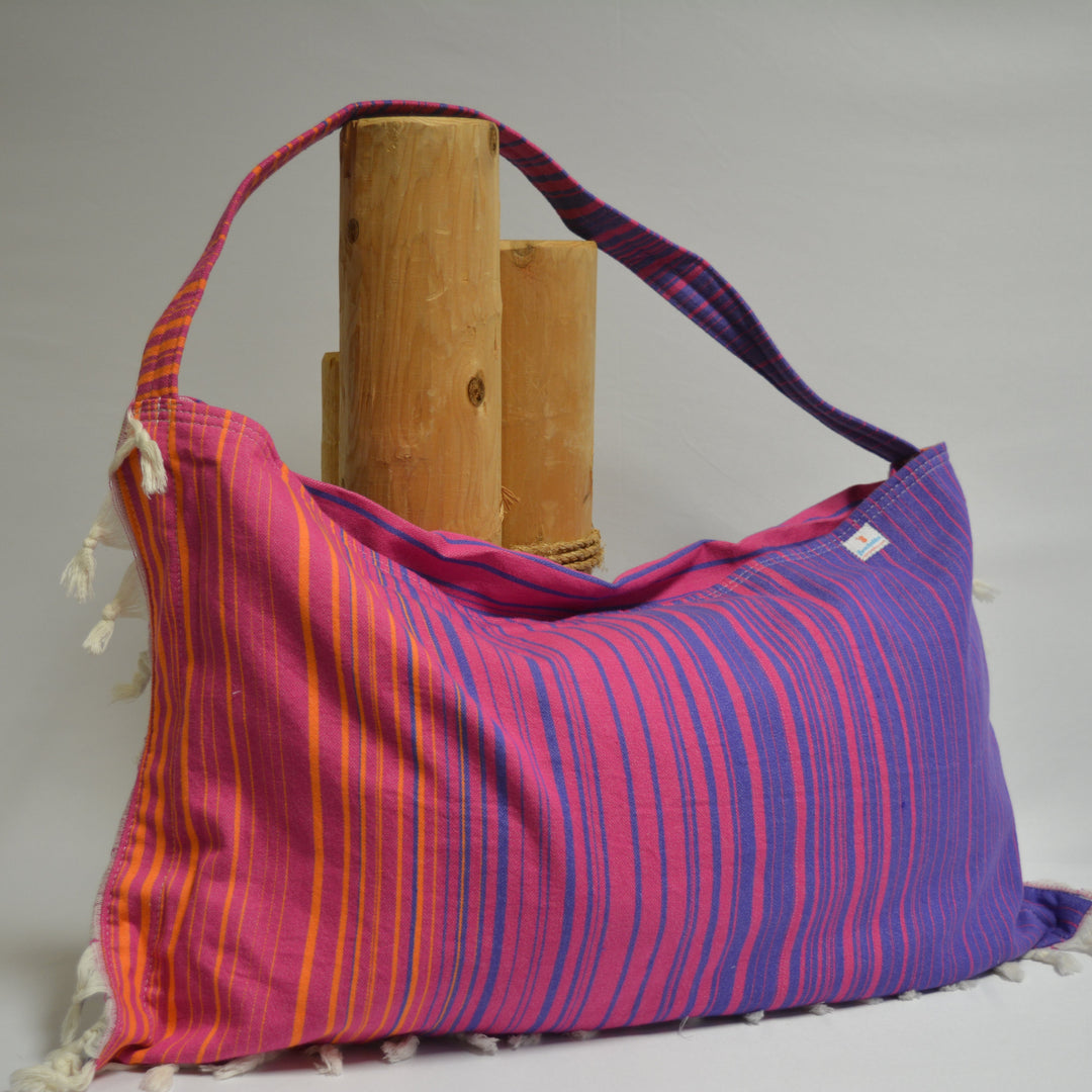 Solid 3‑in‑1 Turkish Cotton Beach Bag