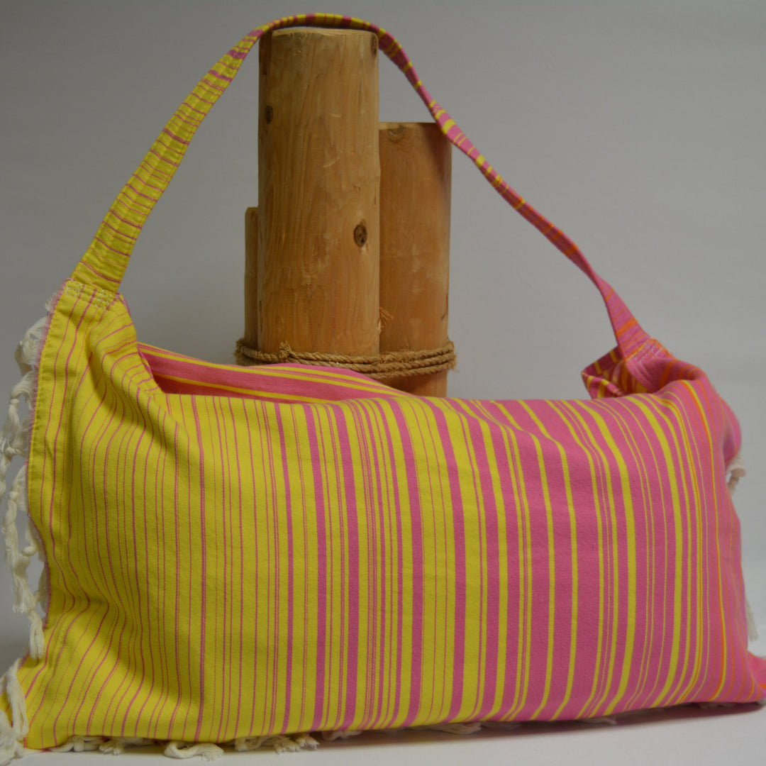 Solid 3‑in‑1 Turkish Cotton Beach Bag