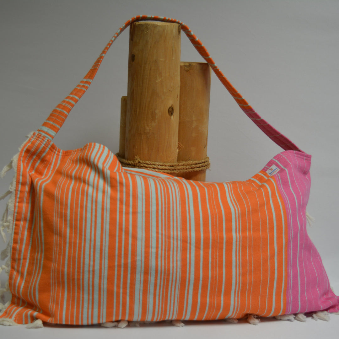 Solid 3‑in‑1 Turkish Cotton Beach Bag