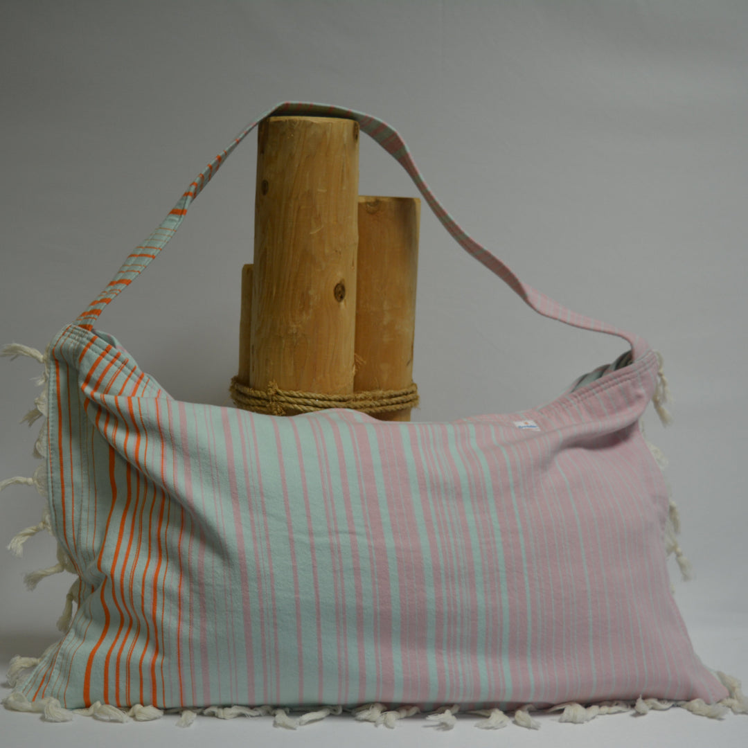 Solid 3‑in‑1 Turkish Cotton Beach Bag