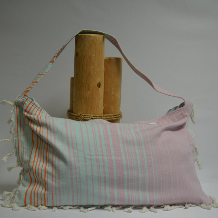 Solid 3‑in‑1 Turkish Cotton Beach Bag