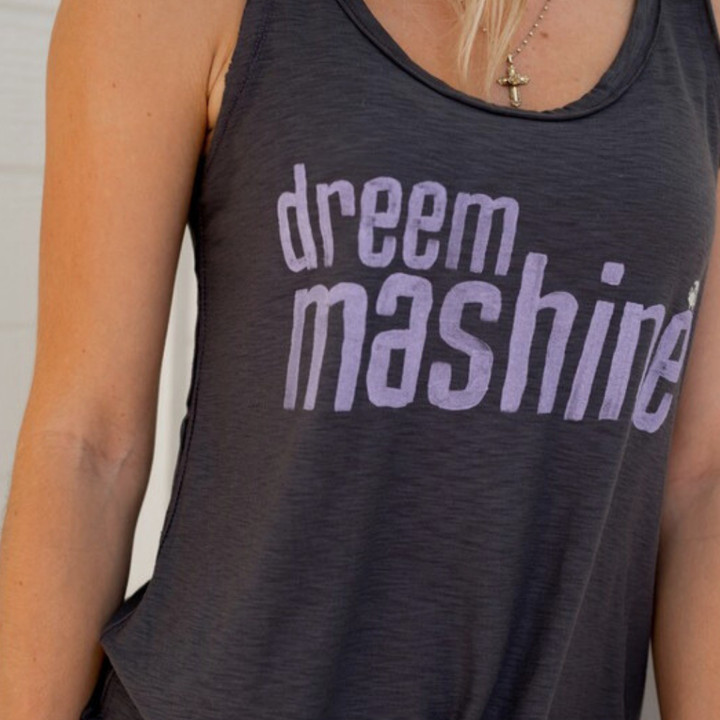 Sleepaholik "dreem mashine" Ladies Sleep Tank Top Made in USA with Fabric that is Made in USA! New Trendy Light &amp; Luxurious Loungewear Line! 