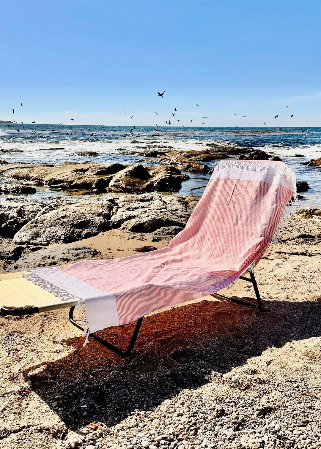 Shop the Beachables Solid 3-in-1 Turkish Cotton Beach Bag – converts from bag to towel to chair cover. Sand-resistant, quick-dry, machine washable. Made in USA.