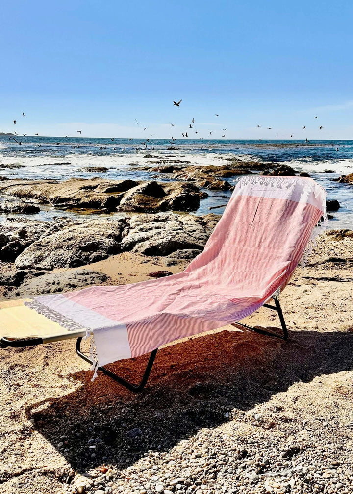 Shop the Beachables Solid 3-in-1 Turkish Cotton Beach Bag – converts from bag to towel to chair cover. Sand-resistant, quick-dry, machine washable. Made in USA.