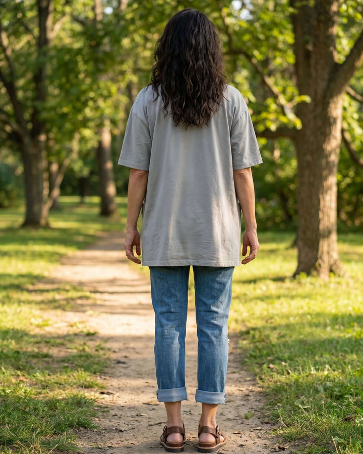 The Mary K Farm Smock — loose fit organic cotton jacket with XL pockets. USA grown, milled &amp; sewn. Pre-shrunk, chemical free. Sizes S–XL.