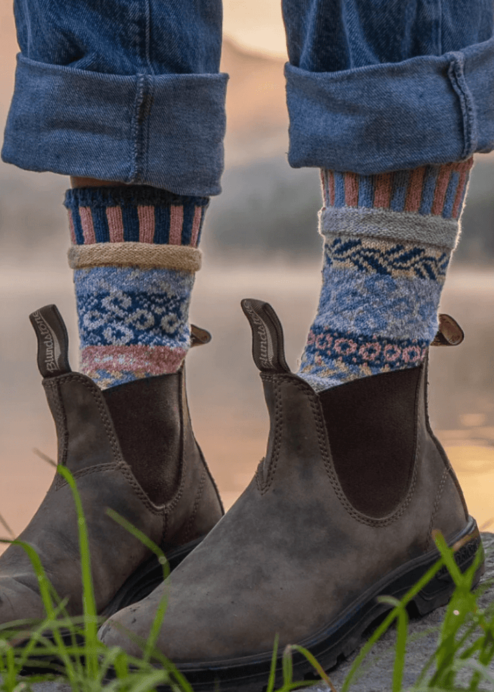 Solmate MIRAGE Knitted Crew Socks Proudly Made USA | These socks are delightfully mismatched &amp; so very comfortable. Classy Cozy Cool Women&