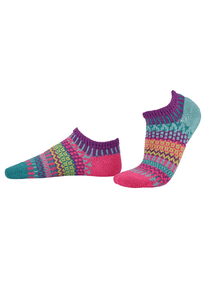 Solmate MORNING GLORY Knitted Ankle Socks | Made in USA | These socks are delightfully mismatched &amp; so very comfortable.  American Made Women&