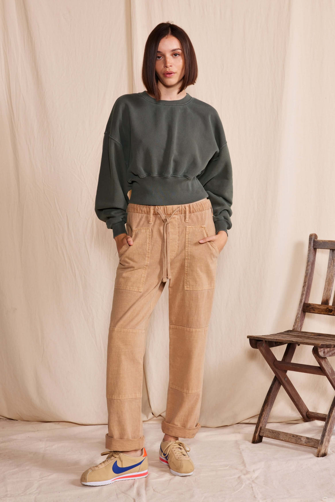 Sonoma Sweatshirt by People of Leisure — 100% organic cotton, relaxed fit in 6 colors. Ethically made in LA. Sizes XS–XL