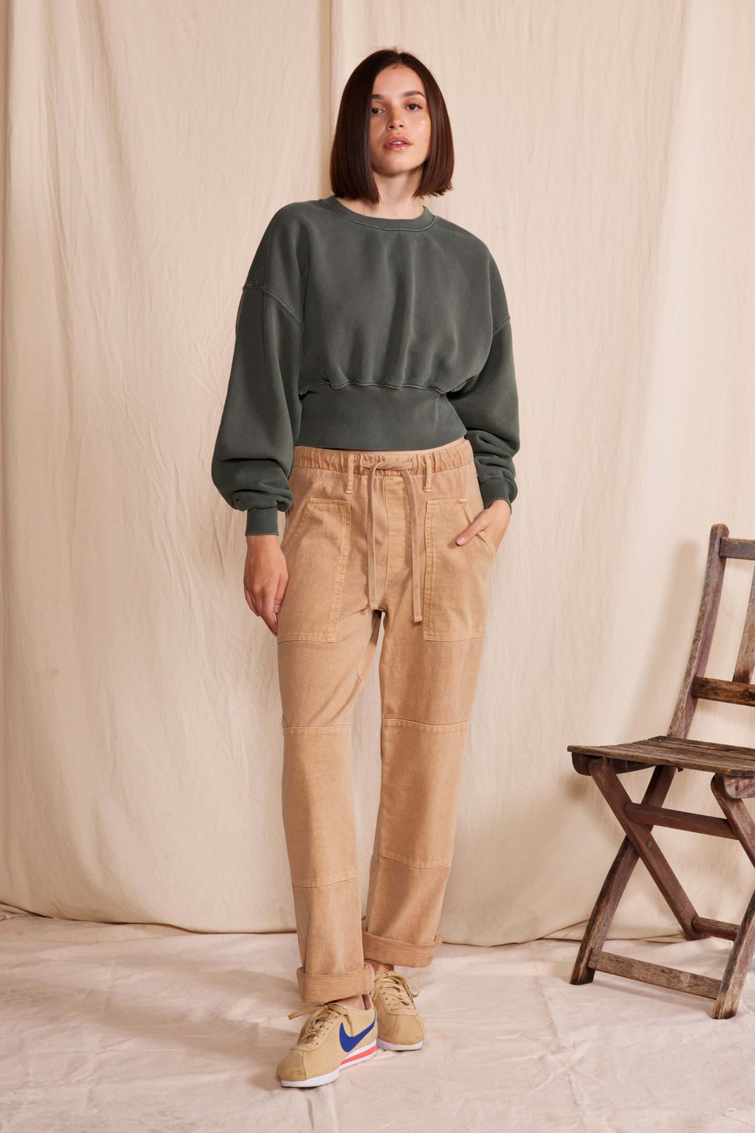 Sonoma Sweatshirt by People of Leisure — 100% organic cotton, relaxed fit in 6 colors. Ethically made in LA. Sizes XS–XL