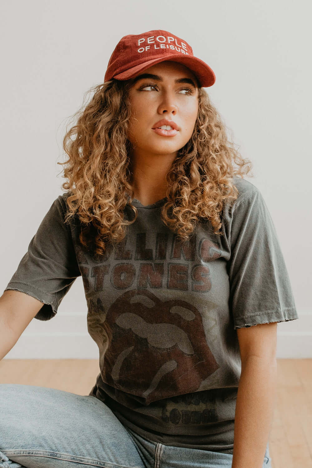 Rolling Stones Voodoo Sunkissed Tee by People of Leisure — 100% organic cotton, distressed graphic tee in Vintage Black. Made in LA. Sizes XS–XL