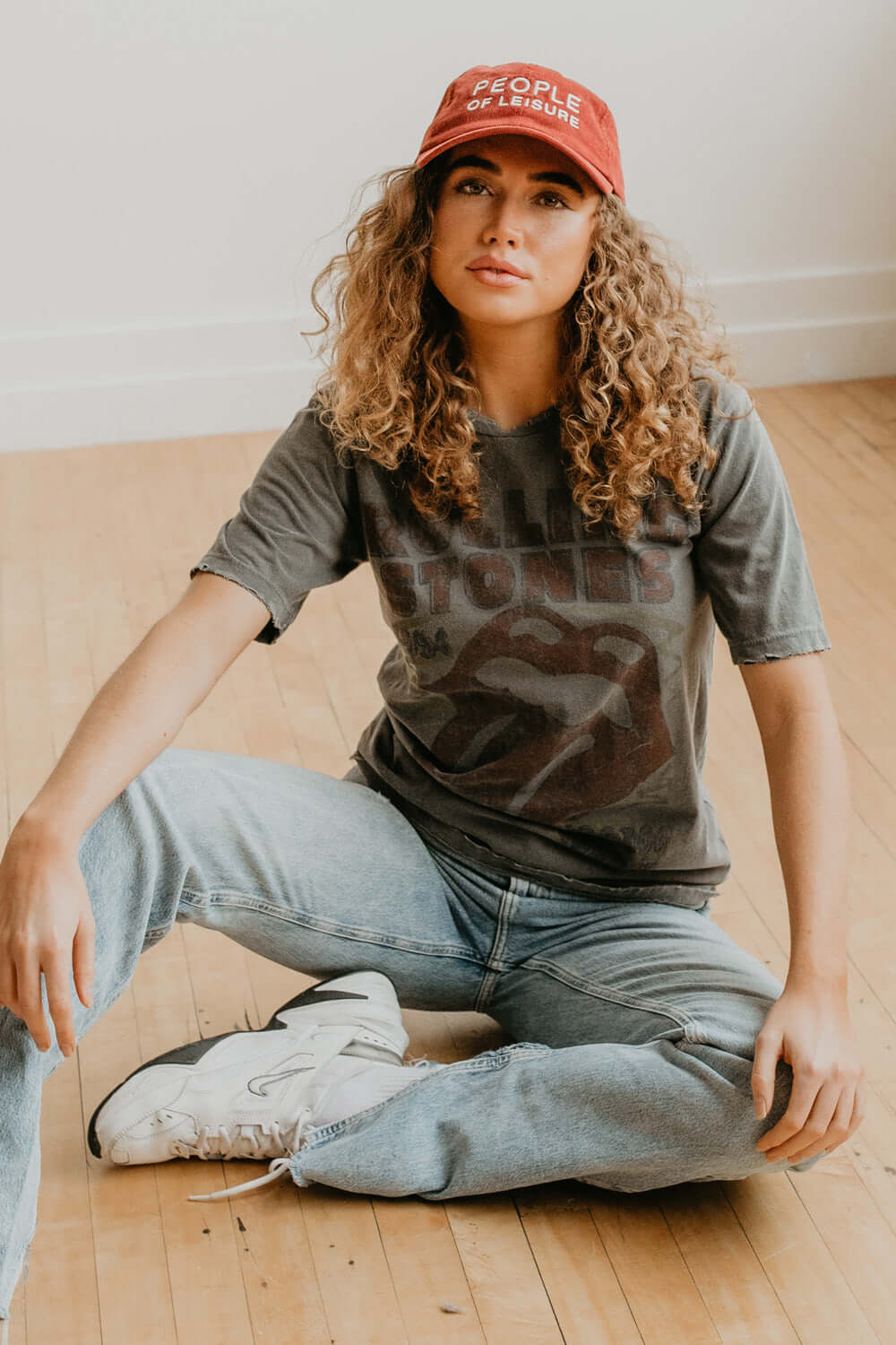 Rolling Stones Voodoo Sunkissed Tee by People of Leisure — 100% organic cotton, distressed graphic tee in Vintage Black. Made in LA. Sizes XS–XL