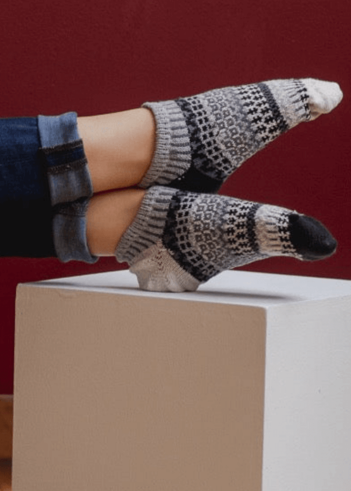 Solmate PEPPER Knitted Ankle Socks | Made in USA | These socks are delightfully mismatched &amp; so very comfortable.  American Made Women&