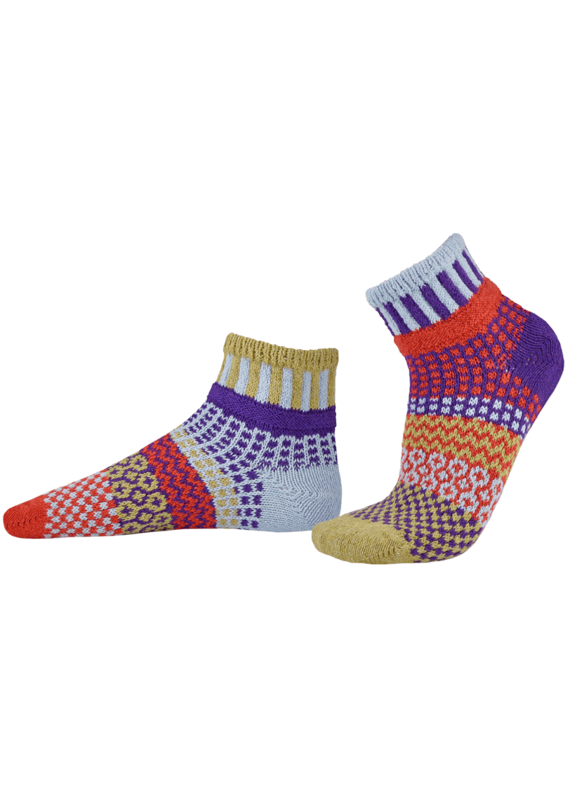 Solmate PISTACHIO Knitted Quarter Socks | Made In USA | Delightfully Mismatched & so Very Comfortable.  Classy Cozy Cool Women's Boutique.