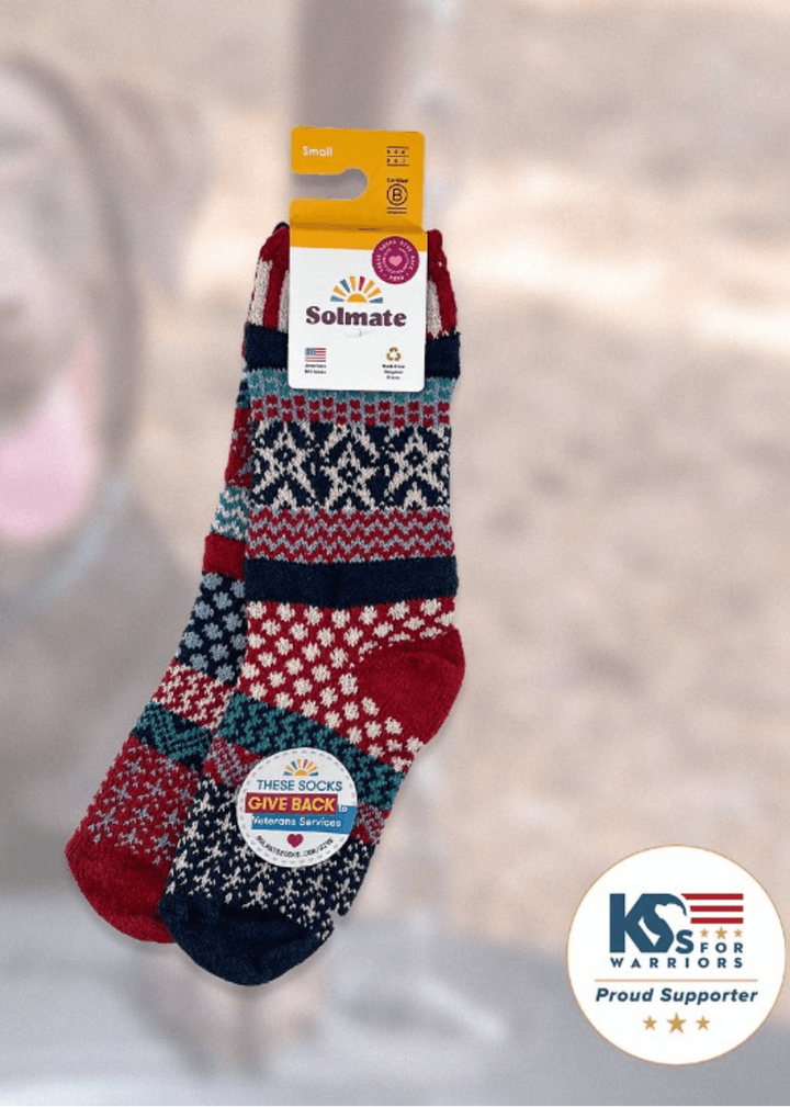 Solmate STARS AND STRIPES Knitted Crew Socks | Made in USA | These socks are delightfully mismatched &amp; so very comfortable.  American Made Women&