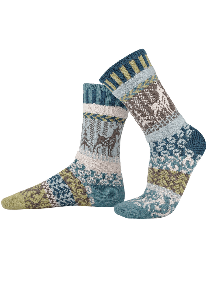 Solmate GOAT Knitted Crew Socks | Made in USA | These socks are delightfully mismatched &amp; so very comfortable.  American Made Women&